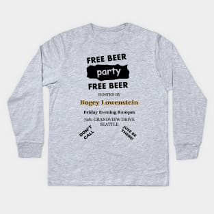 Bogey Lowenstein's Party Invitation Kids Long Sleeve T-Shirt